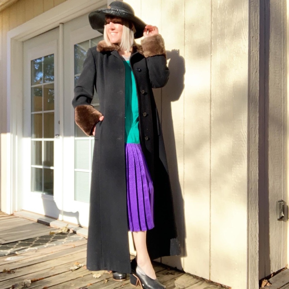 Isaac Mizrahi Wool Angora Full Length Fitted Coat